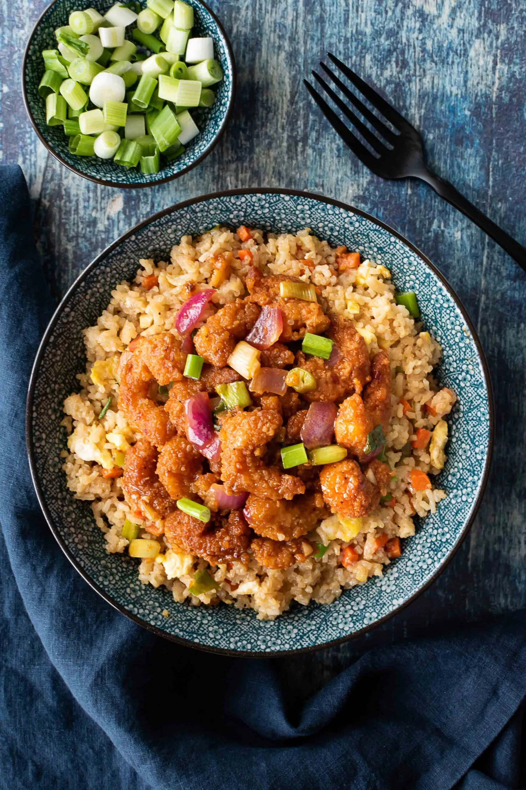 Manchurian Style Shrimp Fried Rice