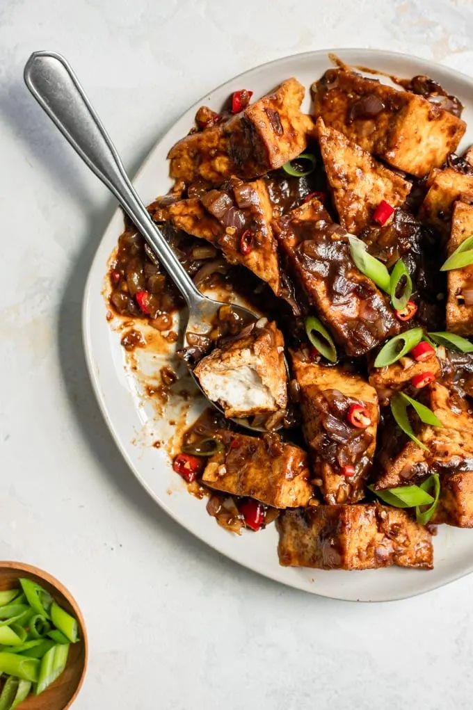 Bean Curd with Black Bean Sauce