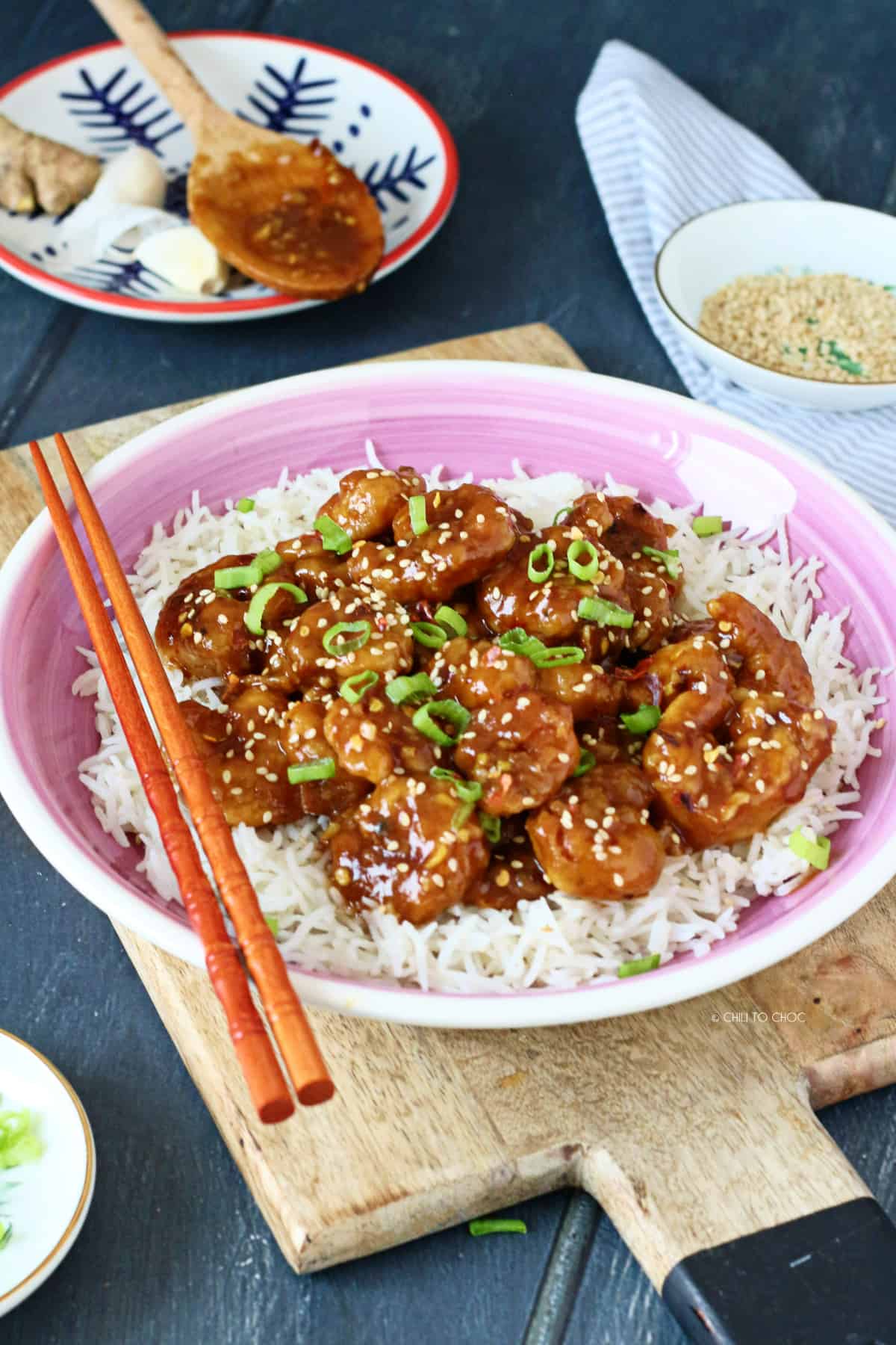 General Tso Prawn