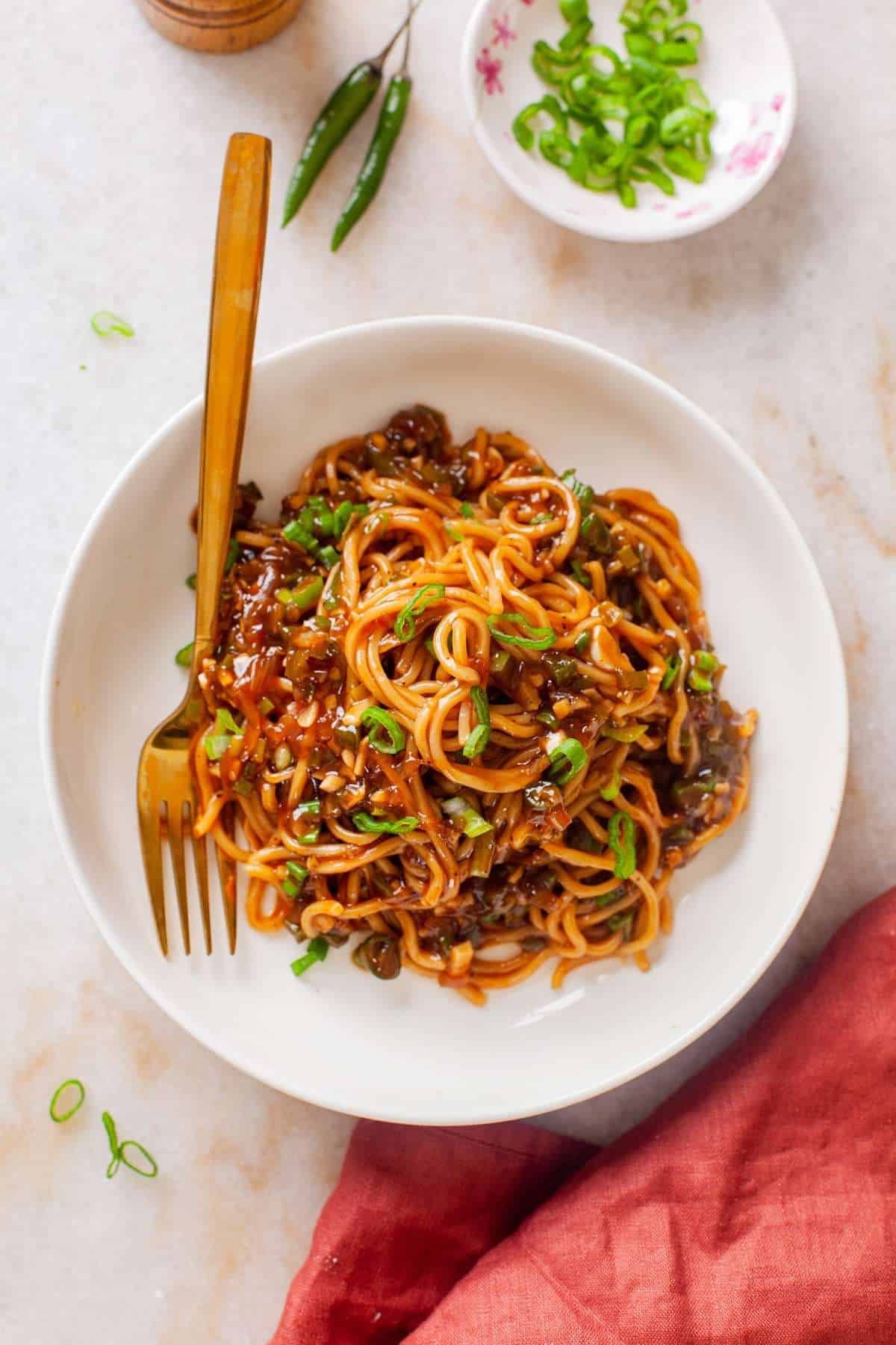 Manchurian Vegetable Chow Mein